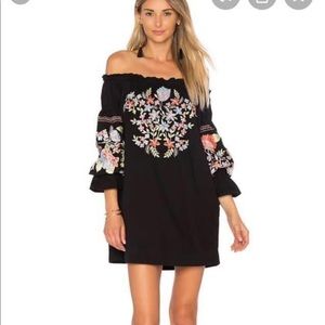 Free people off the shoulder embroidered dress